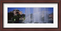 Framed Water fountain with a rainbow in front of museum, Hagia Sophia, Istanbul, Turkey