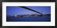 Framed Low angle view of a bridge, Bosphorus Bridge, Bosphorus, Istanbul, Turkey