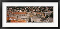 Framed High angle view of a town, Old port, Dominican Monastery to the left, Dubrovnik, Croatia