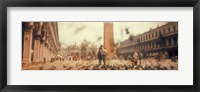 Framed Flock of pigeons flying, St. Mark's Square, Venice, Italy