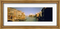Framed Sun lit buildings along the Grand Canal, Venice, Italy