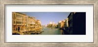 Framed Sun lit buildings along the Grand Canal, Venice, Italy