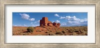 Framed Ruins of a building in a desert, Wukoki Ruins, Wupatki National Monument, Arizona, USA