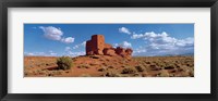 Framed Ruins of a building in a desert, Wukoki Ruins, Wupatki National Monument, Arizona, USA