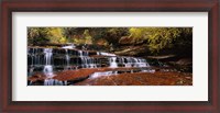 Framed Waterfall in a forest, North Creek, Zion National Park, Utah, USA