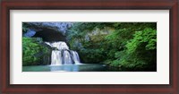 Framed Waterfall in a forest, Lison River, Jura, France