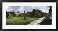 Framed Old ruins of a temple in a forest, Xunantunich, Belize