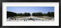 Framed Tourists around a fountain, Versailles, France
