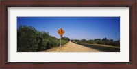 Framed Pedestrian Crossing sign at the roadside, Outback Highway, Australia