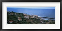 Framed High angle view of houses at a coast, Ponta Delgada, Madeira, Portugal