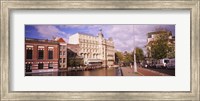 Framed Buildings along a water channel, Amsterdam, Netherlands