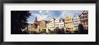 Framed Low angle view of row houses in a town, Tuebingen, Baden-Wurttembery, Germany