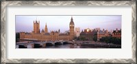 Framed Arch bridge across a river, Westminster Bridge, Big Ben, Houses Of Parliament, Westminster, London, England