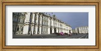 Framed Museum along a road, State Hermitage Museum, Winter Palace, Palace Square, St. Petersburg, Russia