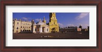Framed Facade of a cathedral, Peter and Paul Cathedral, Peter and Paul Fortress, St. Petersburg, Russia