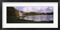 Framed Palace at the lakeside, Catherine Palace, Pushkin, St. Petersburg, Russia