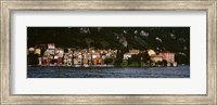 Framed Buildings at the lakeside viewed from a ferry, Varenna, Lake Como, Lecco, Lombardy, Italy