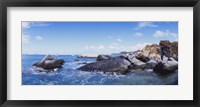 Framed Rock formations in the sea, The Baths, Virgin Gorda, British Virgin Islands
