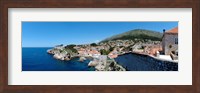 Framed Buildings at the waterfront, Adriatic Sea, Lovrijenac, Dubrovnik, Croatia