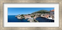 Framed Buildings at the waterfront, Adriatic Sea, Lovrijenac, Dubrovnik, Croatia