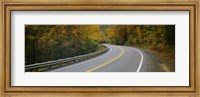 Framed Road passing through a forest, Winding Road, New Hampshire, USA