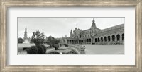 Framed Fountain in front of a building, Plaza De Espana, Seville, Seville Province, Andalusia, Spain