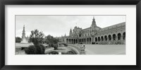 Framed Fountain in front of a building, Plaza De Espana, Seville, Seville Province, Andalusia, Spain