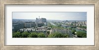 Framed High angle view of a cityscape viewed from the Eiffel Tower, Paris, France