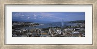 Framed Buildings in a city, Lake Geneva, Lausanne, Switzerland