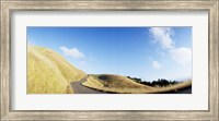 Framed Curved road on the mountain, Marin County, California, USA