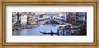 Framed Bridge across a river, Rialto Bridge, Grand Canal, Venice, Italy