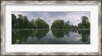 Framed Reflection of trees in a pond, Versailles, Paris, Ile-De-France, France