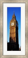 Framed Low angle view of a clock tower, Big Ben, Houses of Parliament, London, England