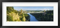Framed Bridge across a river, Clifton Suspension Bridge, Avon Gorge, Bristol, England