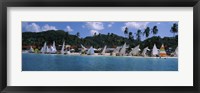 Framed Sailboats on the beach, Grenada Sailing Festival, Grand Anse Beach, Grenada