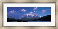 Framed Cloud over mountains, Towers of Paine, Torres del Paine National Park, Patagonia, Chile