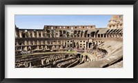 Framed Interiors of an amphitheater, Coliseum, Rome, Lazio, Italy