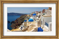 Framed High angle view of a church, Oia, Santorini, Cyclades Islands, Greece