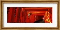 Framed Torii gates of a shrine, Fushimi Inari-Taisha, Fushimi Ward, Kyoto, Kyoto Prefecture, Kinki Region, Honshu, Japan