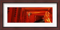 Framed Torii gates of a shrine, Fushimi Inari-Taisha, Fushimi Ward, Kyoto, Kyoto Prefecture, Kinki Region, Honshu, Japan