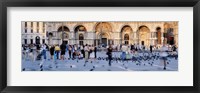 Framed Tourists in front of a cathedral, St. Mark's Basilica, Piazza San Marco, Venice, Italy