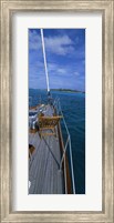 Framed Chair on a boat deck, Exumas, Bahamas
