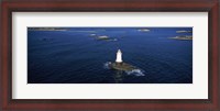 Framed Aerial view of a light house, Sakonnet Point Lighthouse, Little Compton, Rhode Island, USA
