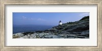 Framed Castle Hill Lighthouse at the seaside, Newport, Newport County, Rhode Island, USA