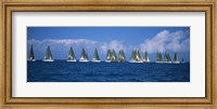 Framed Farr 40's race during Key West Race Week, Key West Florida, 2000