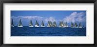 Framed Farr 40's race during Key West Race Week, Key West Florida, 2000