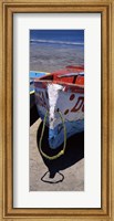 Framed Two fishing boats on the beach, Mazatalan, Mexico