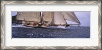 Framed Sailboat in the sea, Schooner, Antigua, Antigua and Barbuda