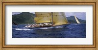 Framed Yacht racing in the sea, Antigua, Antigua and Barbuda