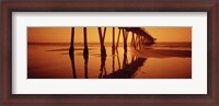 Framed Silhouette of a pier at sunset, Hermosa Beach Pier, Hermosa Beach, California, USA